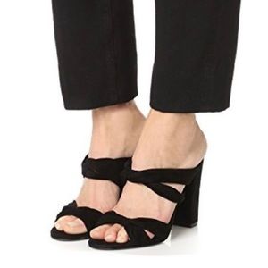 KENDALL & KYLIE
Demi Black Suede Knot Mule Sandal